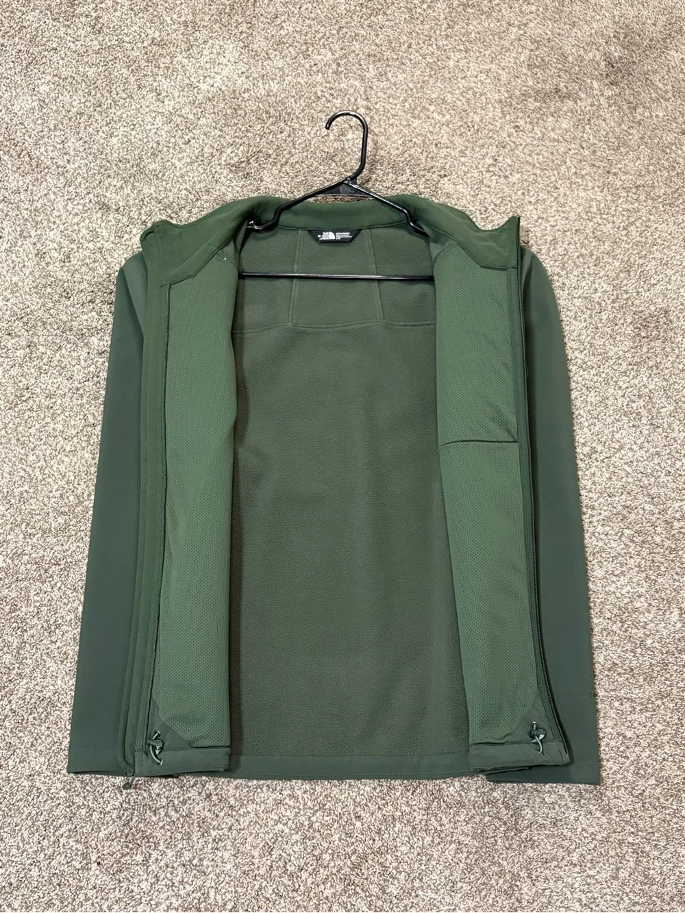 The North Face Men’s Apex Bionic Green Long Sleeve Collard Zip-Up Lined Jacket L